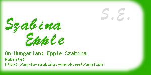 szabina epple business card
